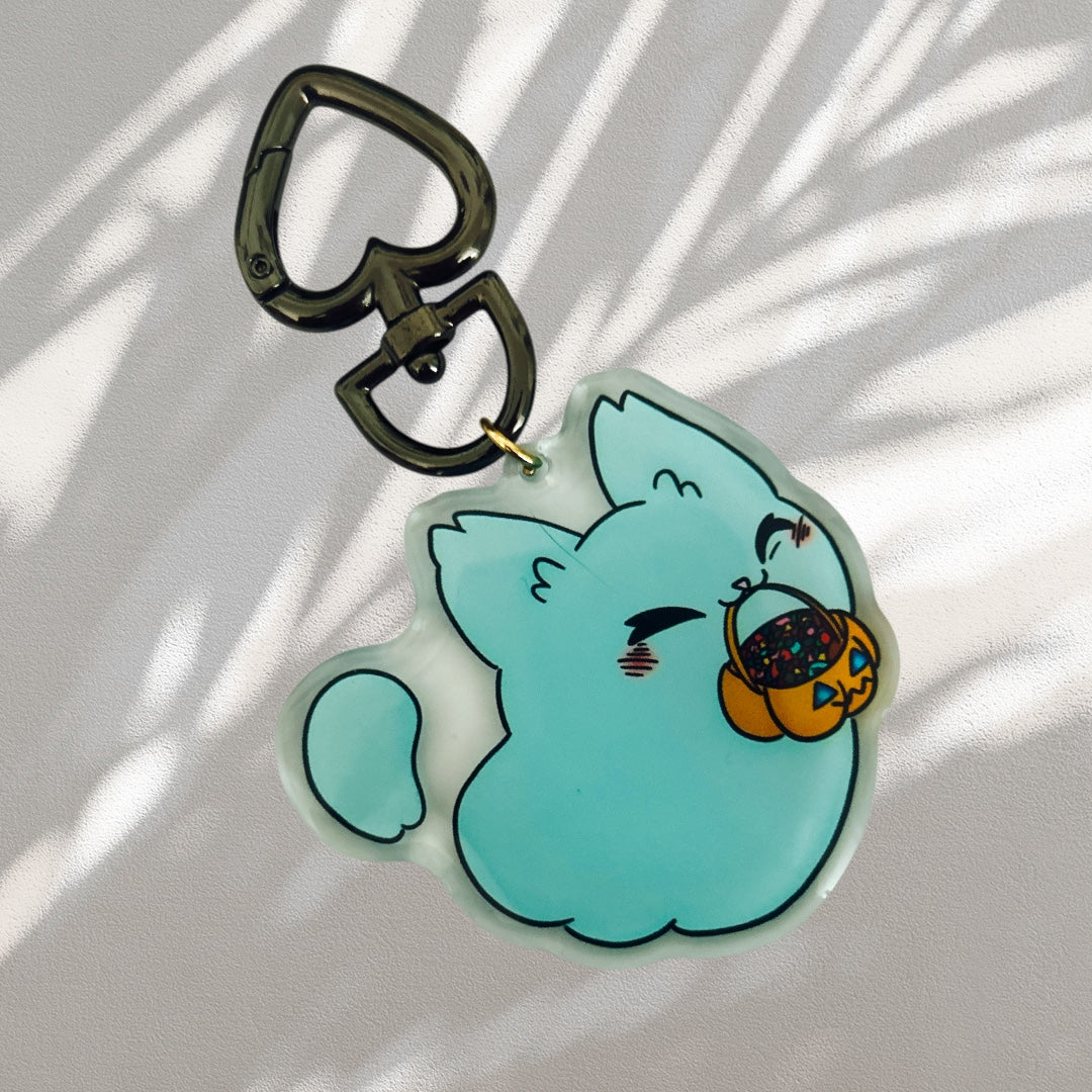Illustration -porte-clés-chat-fantome
