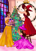 Illustration-Les sorcières préparent Noël