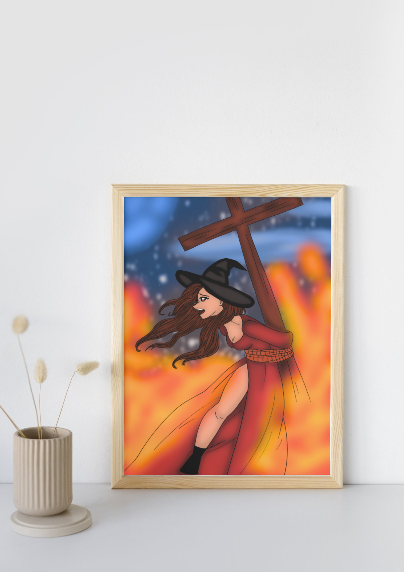 Illustrations sorciere_au_bucher-cadre