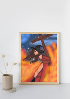 Illustrations sorciere_au_bucher-cadre