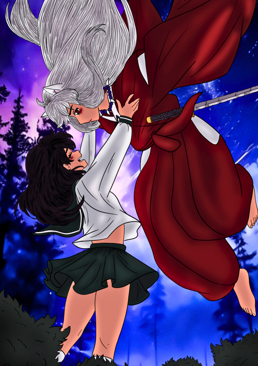 Inuyasha -fan Art/ les-retrouvaille-Kagome-Inuyasha