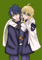 Seraph of the end- Fan Art / Mikaela - Yuichiro