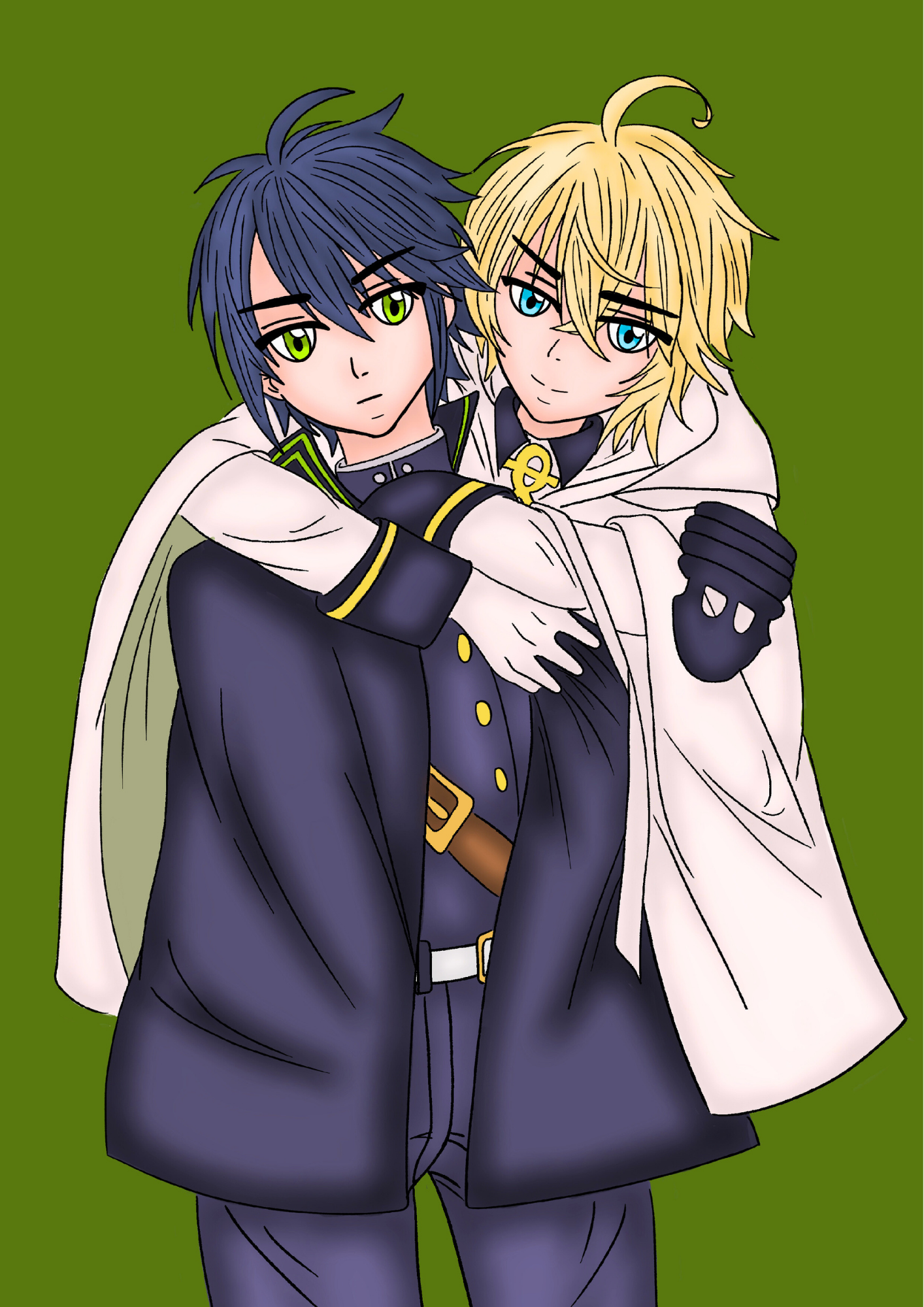 Seraph of the end- Fan Art / Mikaela - Yuichiro
