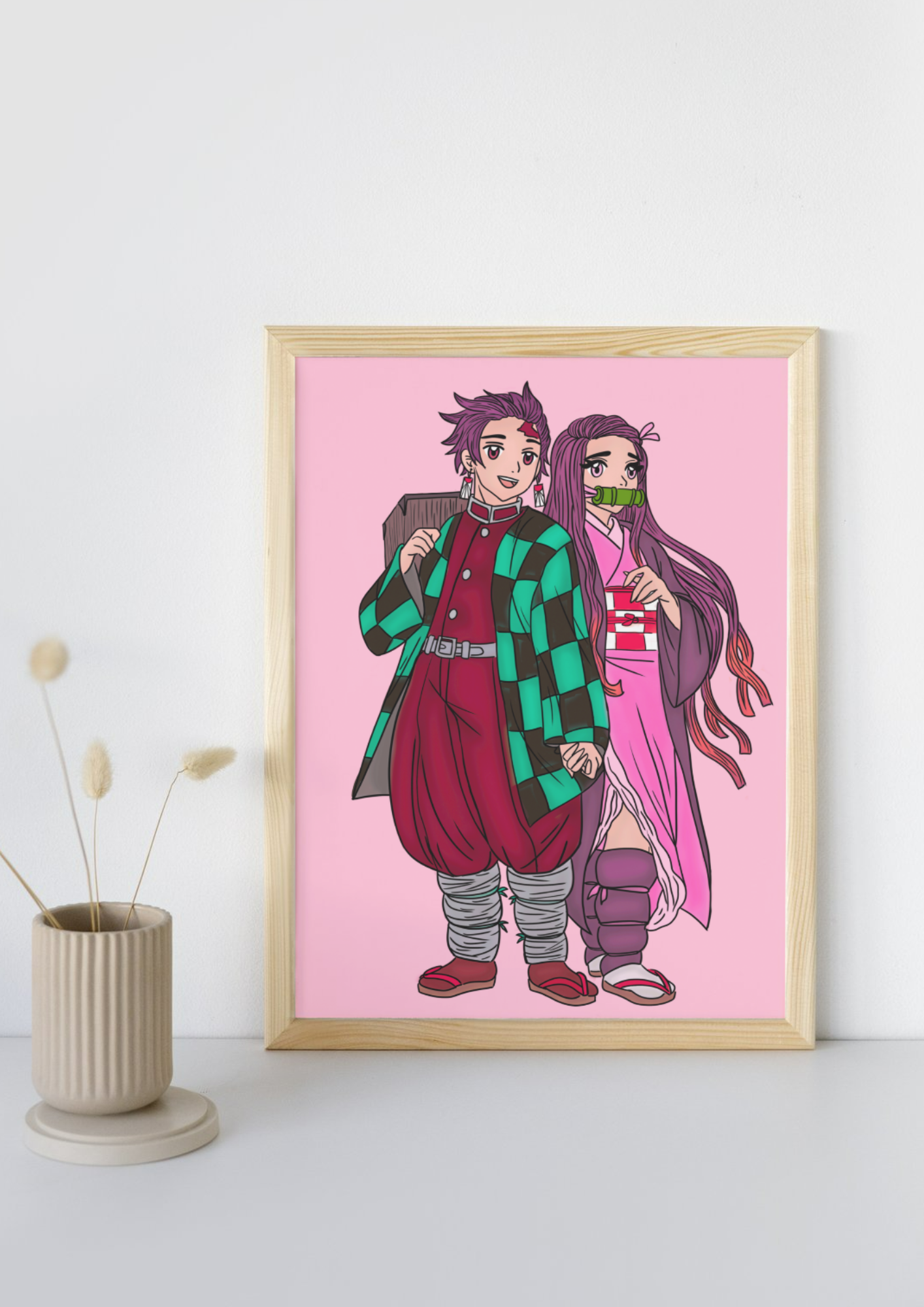 Print Fan Art "Demon Slayer : Nezuko & Tanjiro" - Le Lien Indestructible