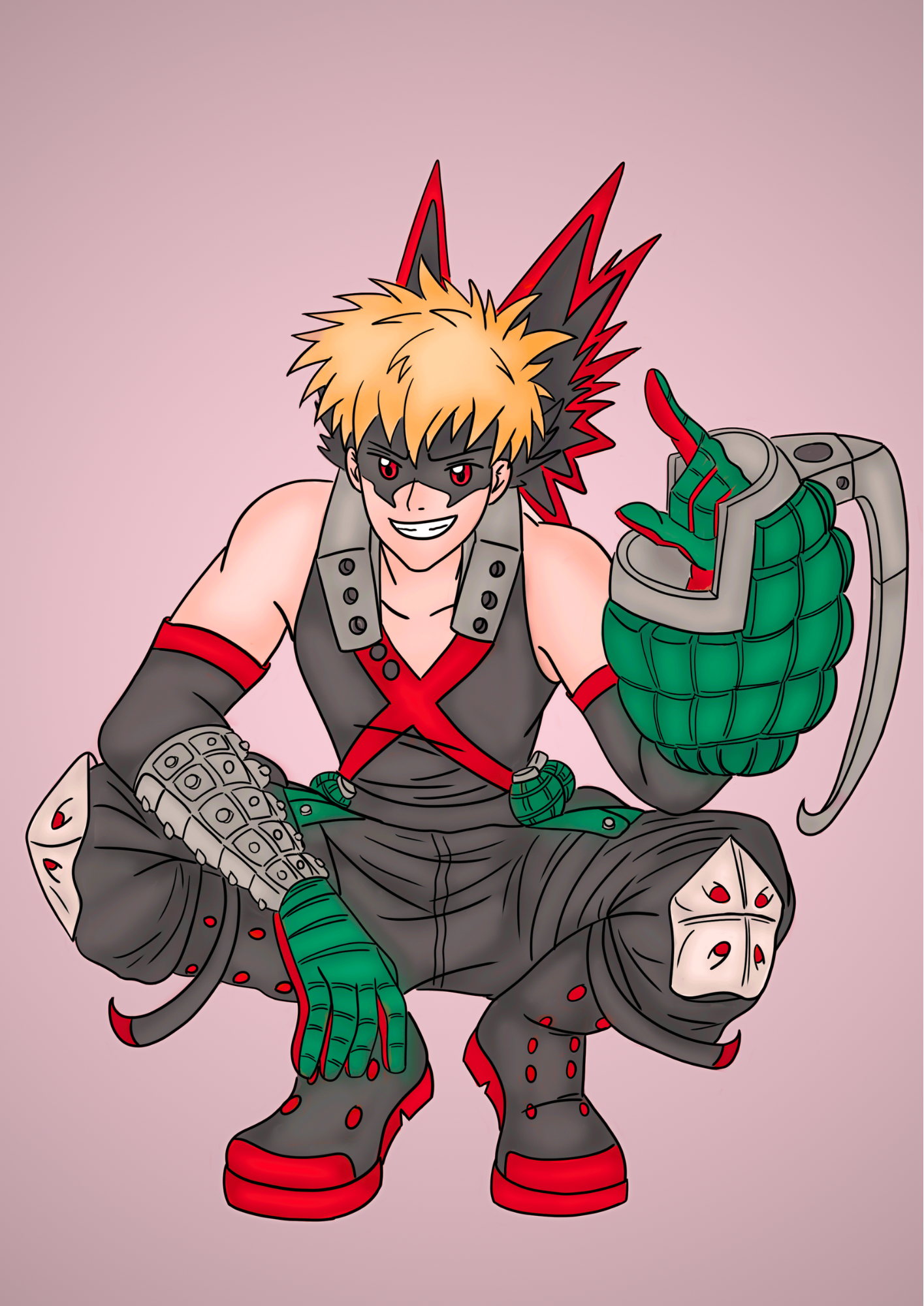  illustration fan art -My hero academy bakugo