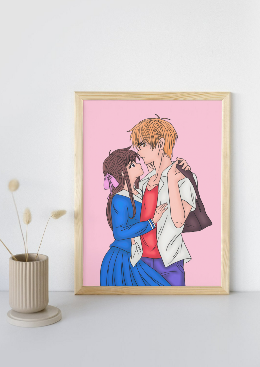 Print Fan Art "Fruit Basket : Portrait de Kyo & Tohru" - Leurs Âmes Connectées