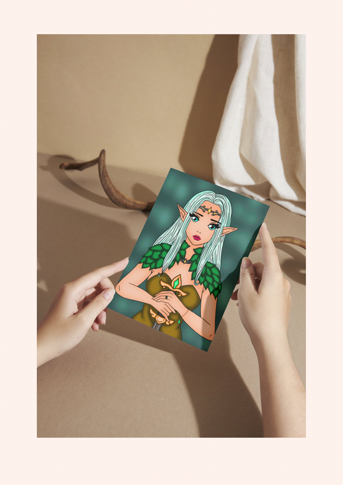 illustration guerrière elfique