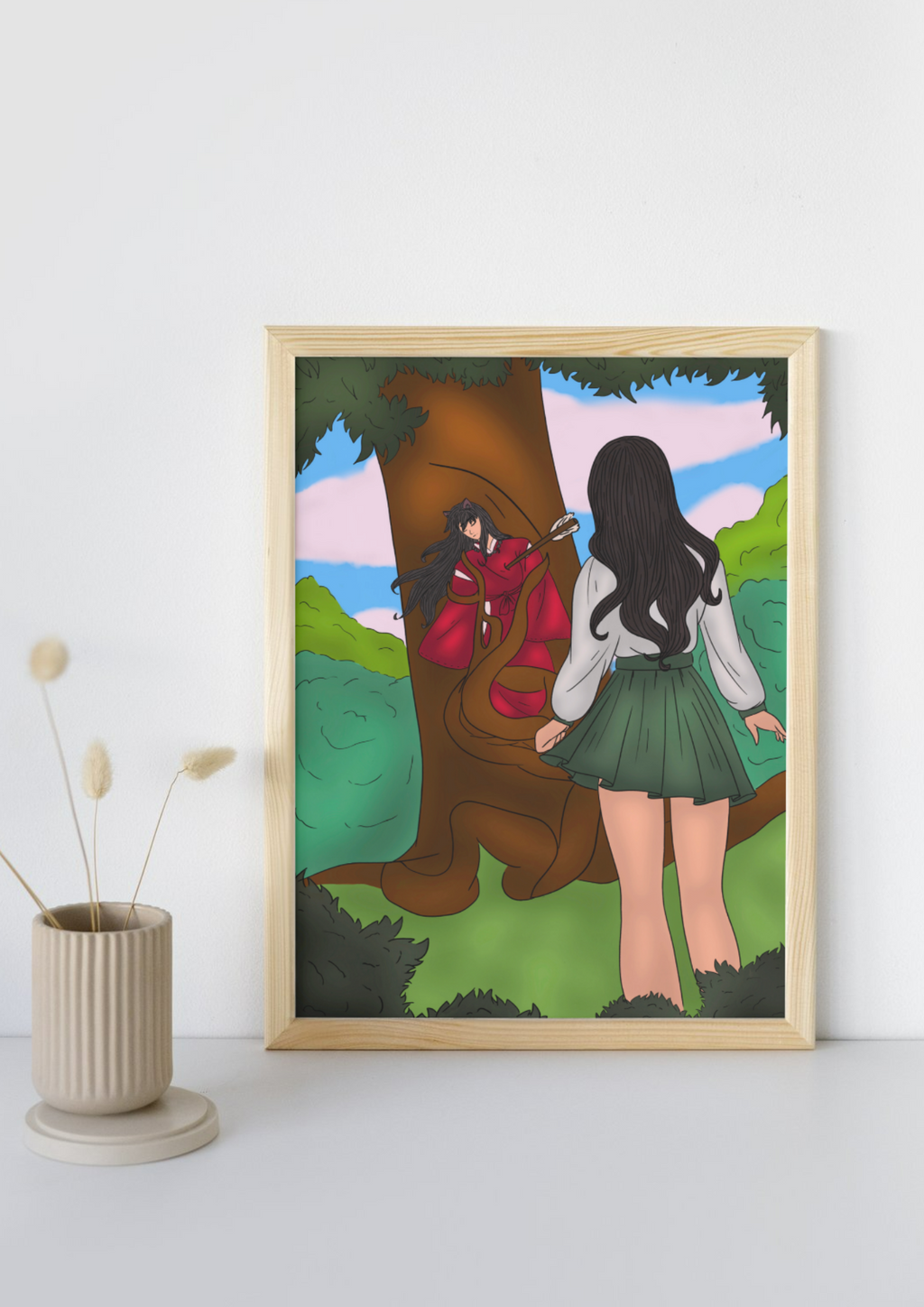 Print Fan Art "Inuyasha & Kagome" - L'Amour au-delà des Mondes