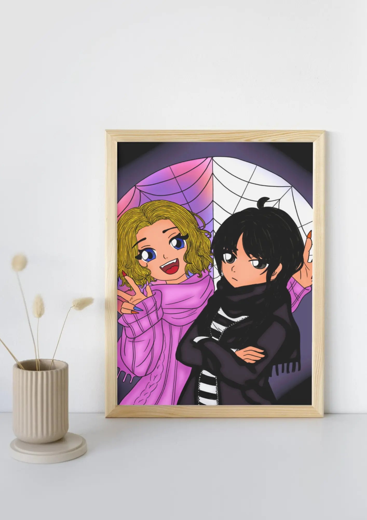 Print Fan Art "Mercredi Addams" - L'Élégance Gothique