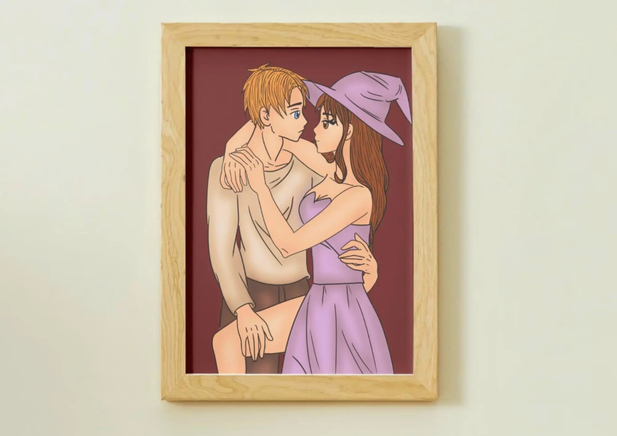 illustration portrait d'un couple a l'époque médiéval