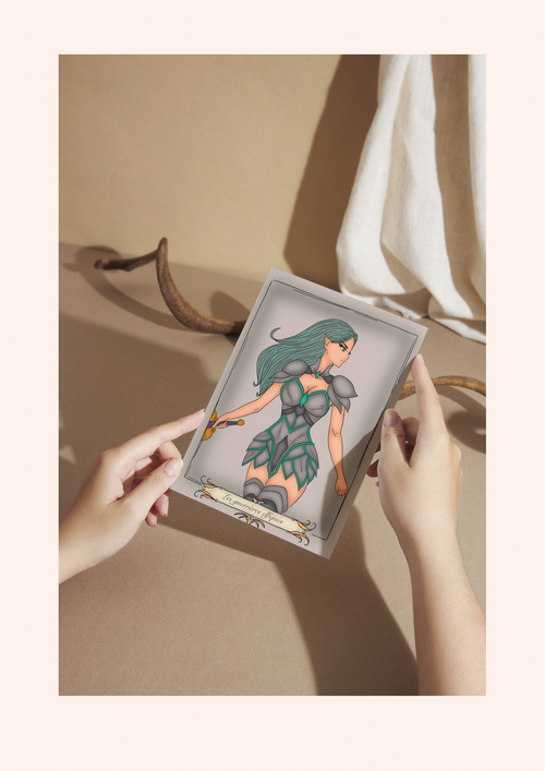 illustration portrait d'une guerrière elfique 