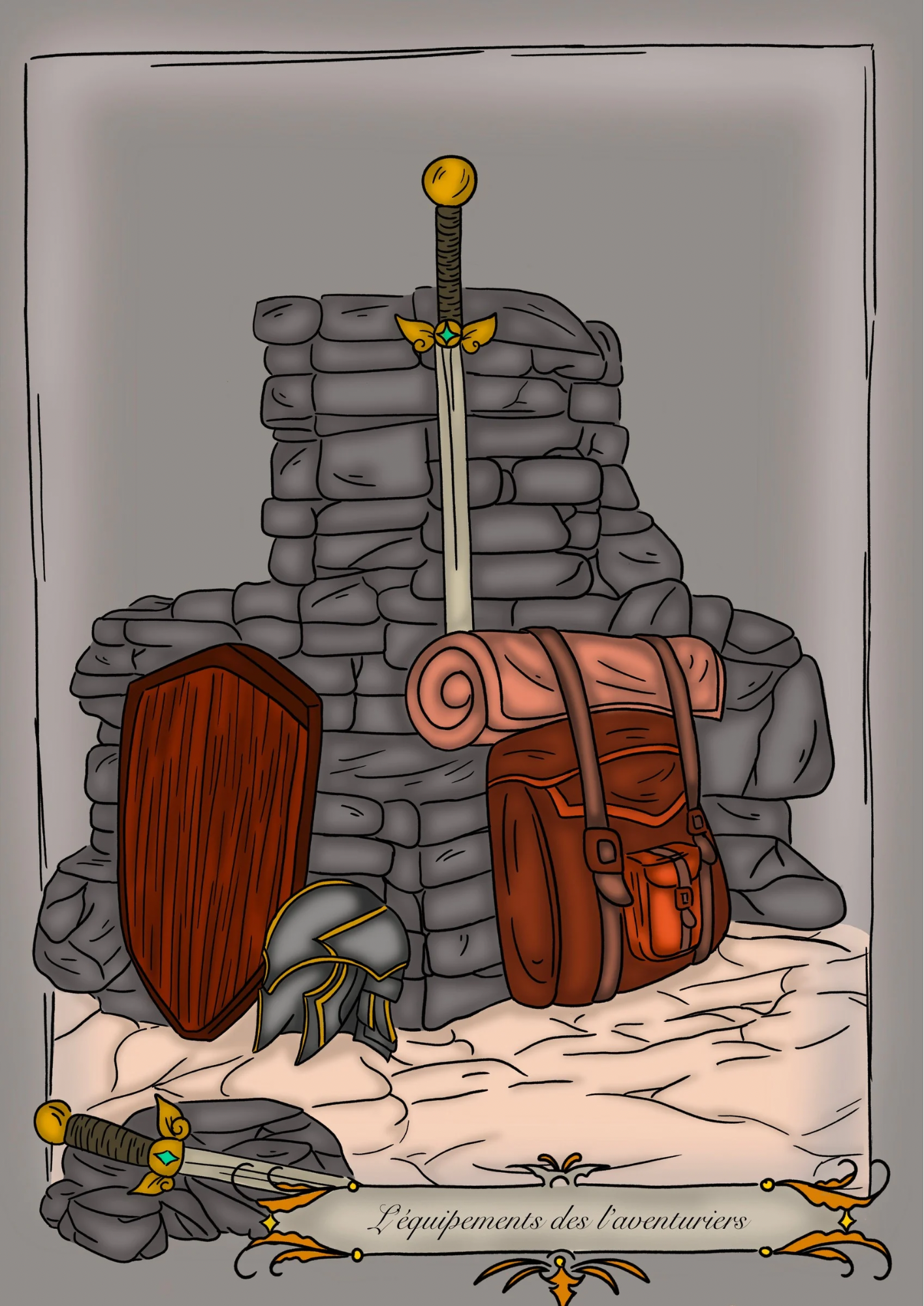 illustration des équipement des aventurier