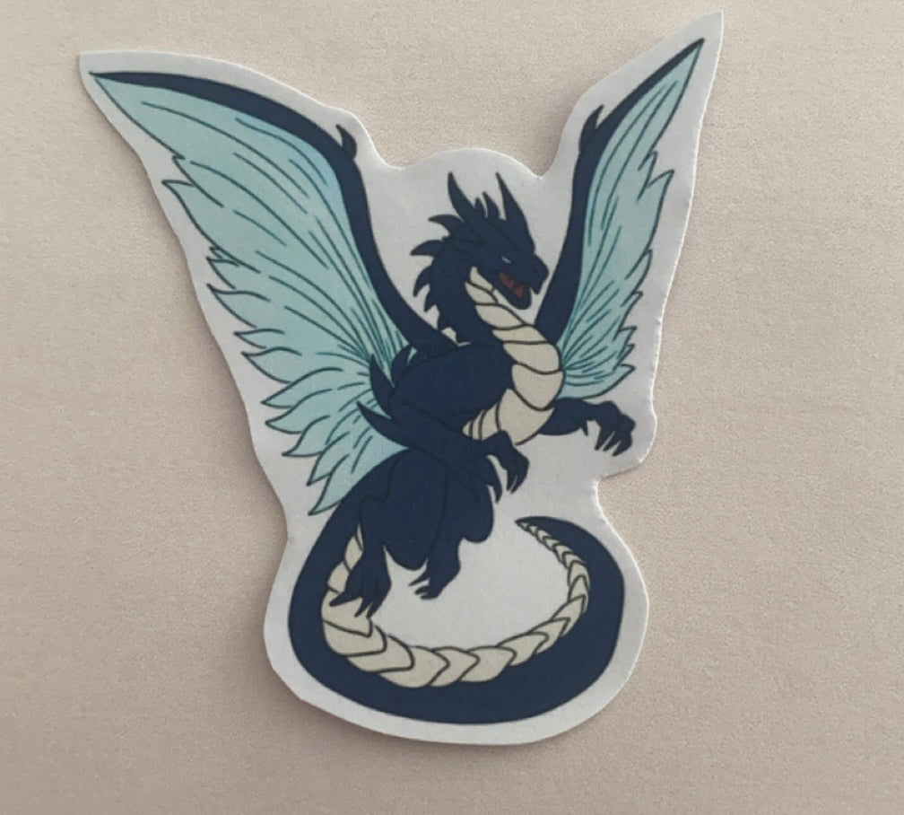 stickers dragon bleu