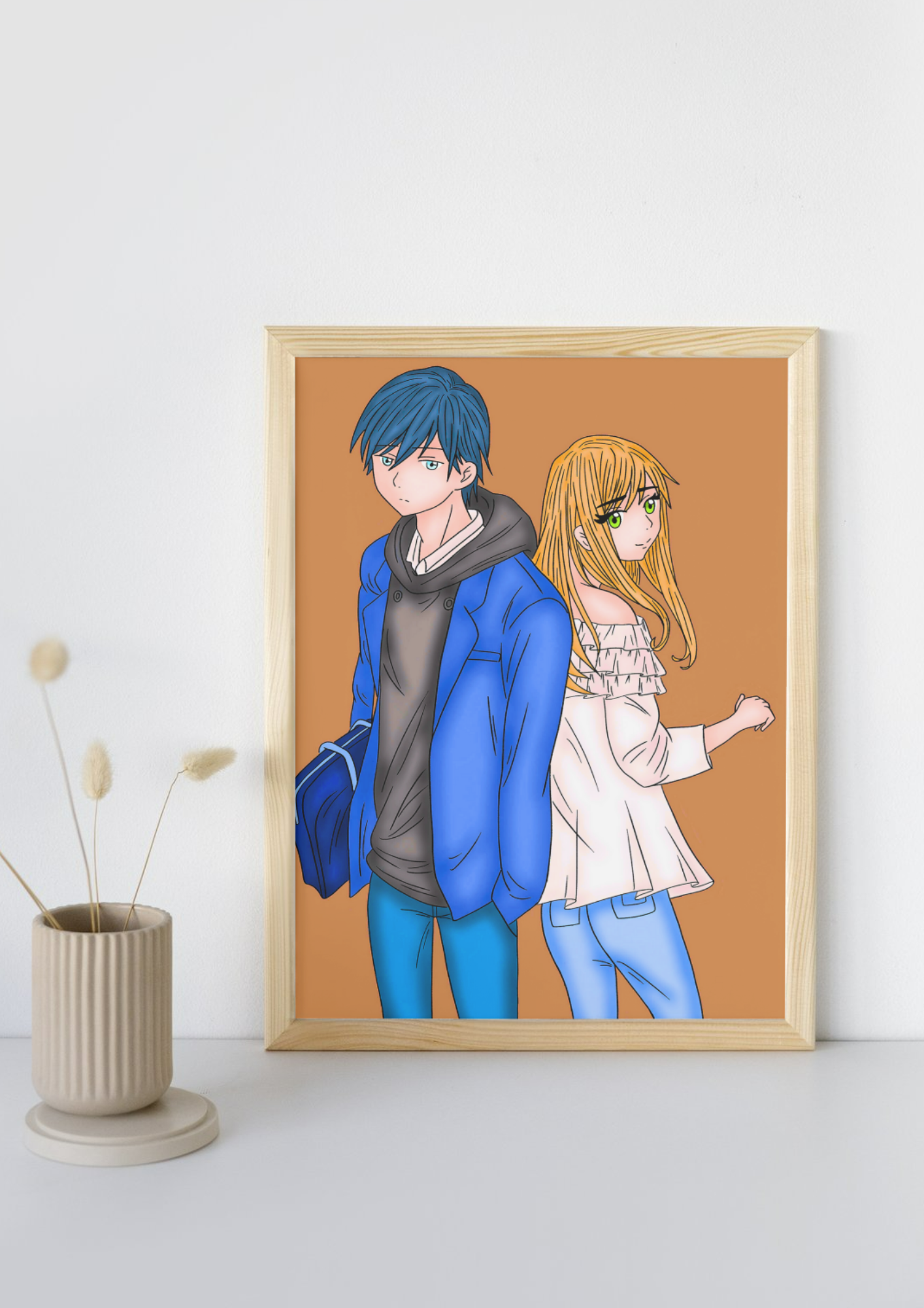 Print Fan Art "Yamada-kun to Lv999 : Akane & Yamada" - L'Amour Connecté !